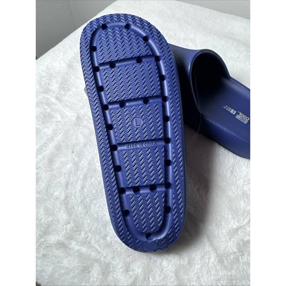 32 Degrees Cool Cushion Navy Slide Sandals Size Large W9-10 / M7-8 - Picture 8 of 11